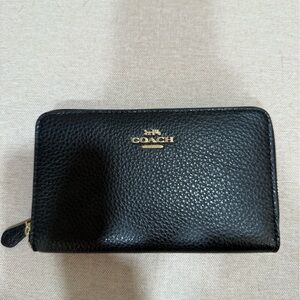 Coach Black Zip-Around Wallet